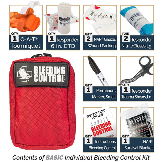 Public Access Individual Bleeding Control Kit - Nylon