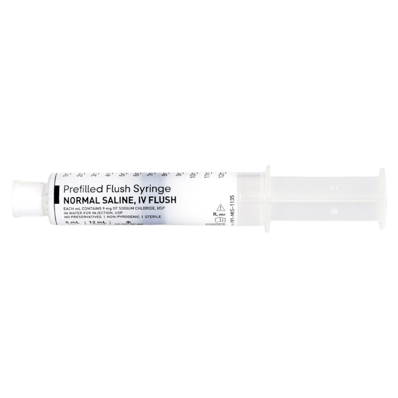 Med Stream Prefilled NS IV Flush Syringe 0.9% Sodium Chloride IV Solution 10 mL Fill in 12 mL